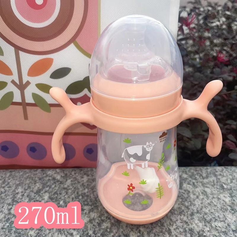 源头工厂支持OEM/ODM贴牌加工生产多规格定制宽口6CM婴儿吸管奶瓶图2