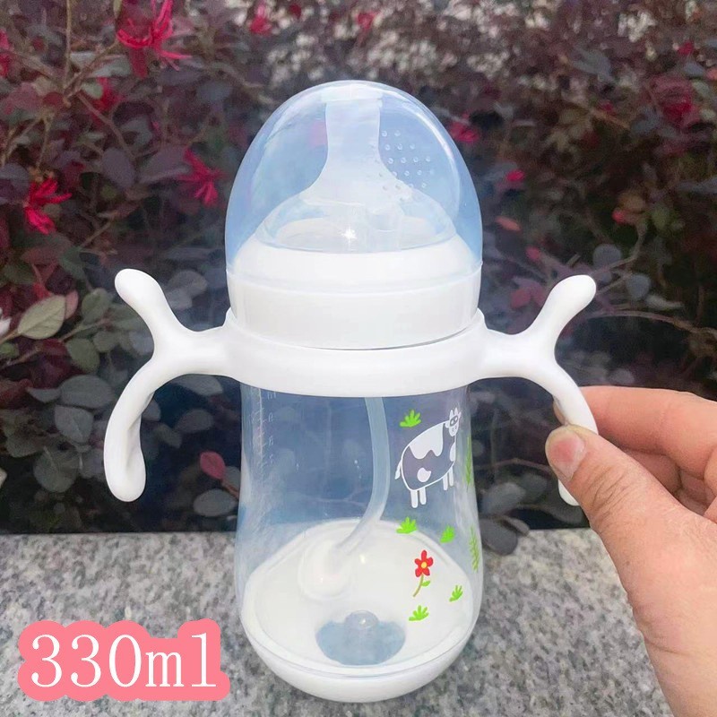源头工厂支持OEM/ODM贴牌加工生产多规格定制宽口6CM婴儿吸管奶瓶图4