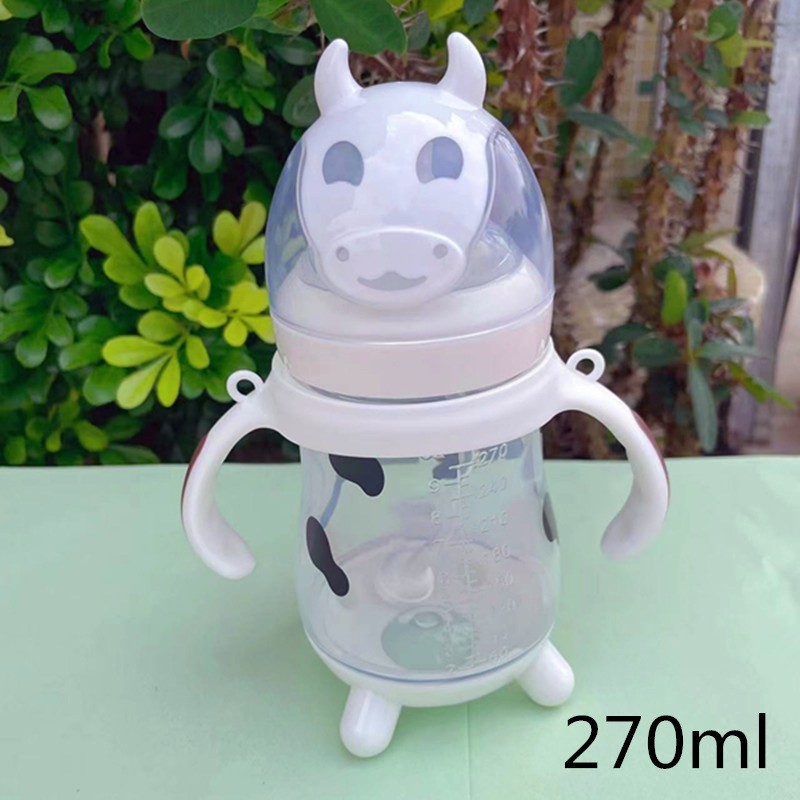 180/270/330MLPP 宽口径防呛防胀气宝宝婴儿奶瓶带手柄图3