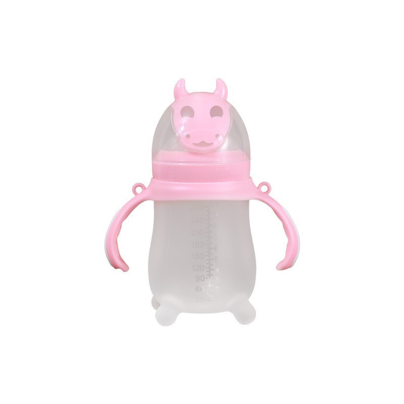 新款仿真母乳宽口硅胶奶瓶 婴儿宝宝大容量断奶安抚磨牙奶瓶图5