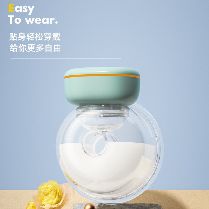 跨境新款穿戴式电动吸奶器免手扶隐形自动智能吸乳器大吸力集乳器图3