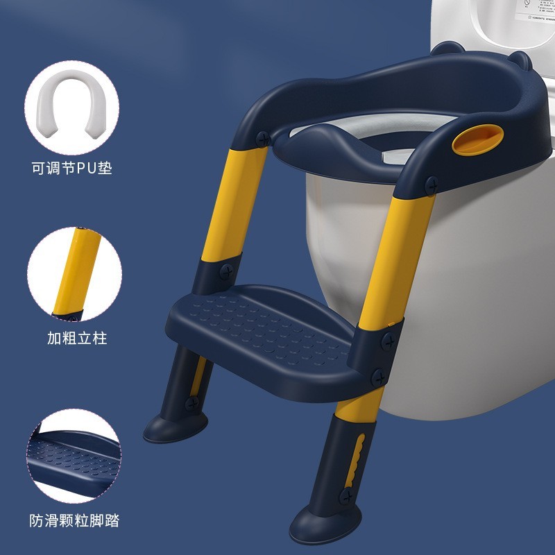 儿童马桶坐便器楼梯式男孩女孩宝宝阶梯折叠架垫盖坐便圈小孩家用图4