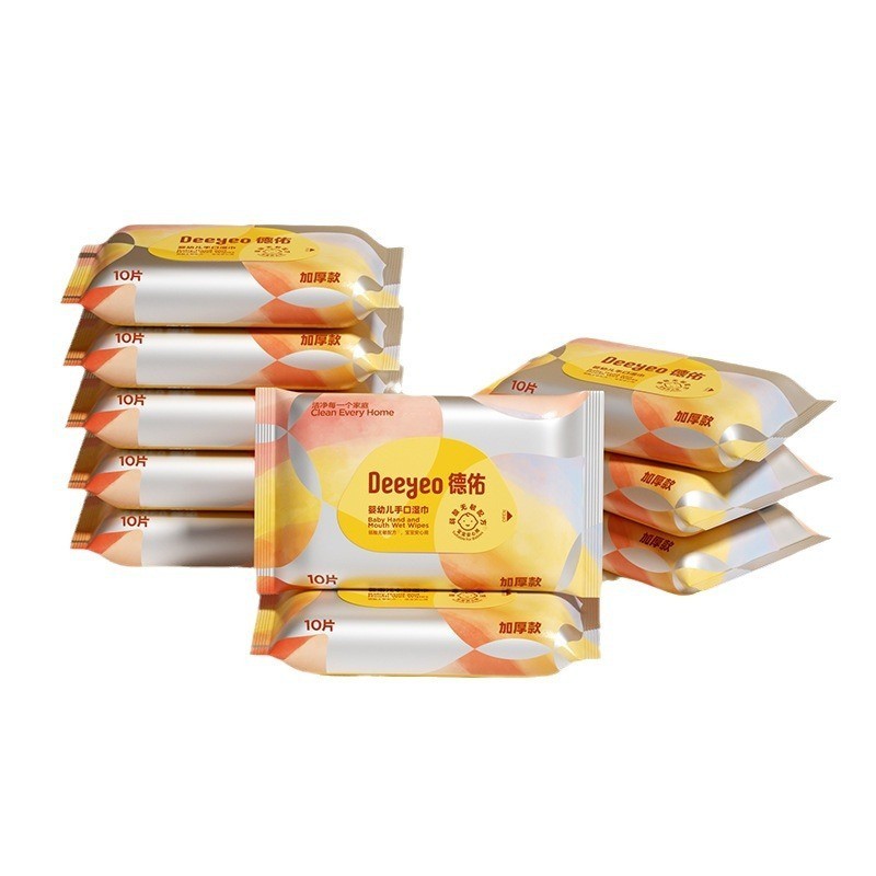 婴儿湿巾小包随身装(10包)婴幼儿新生宝宝手口专用便携湿纸巾图5