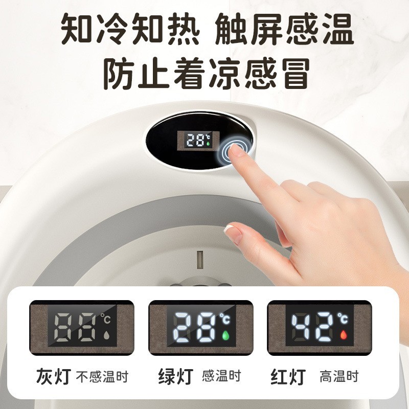 厂家儿童洗澡盆宝宝婴幼儿坐躺大号浴桶小孩家用椭圆折叠浴盆图4