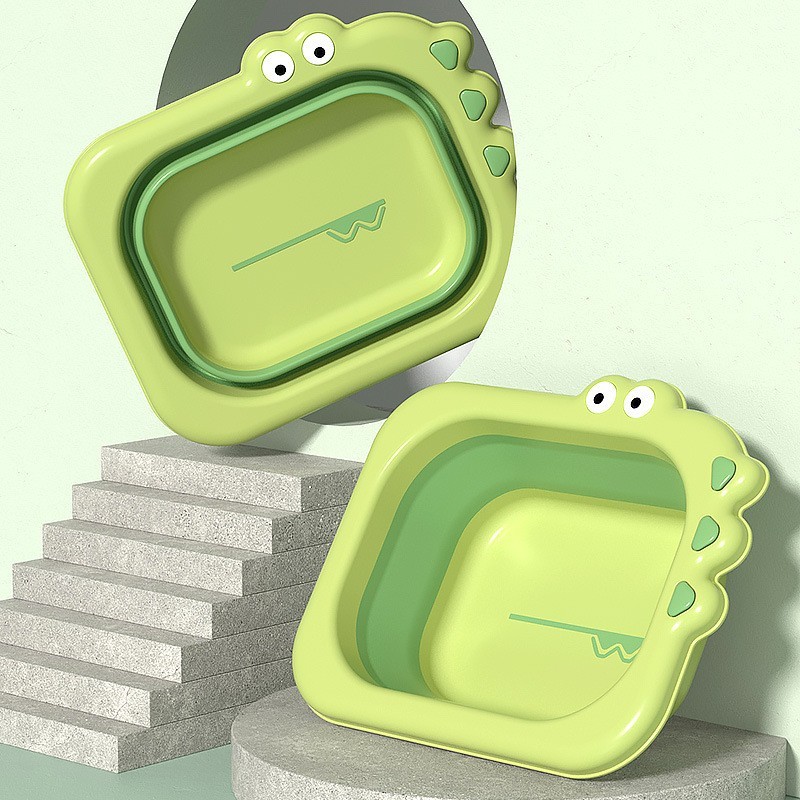 多款加厚款新生婴儿塑料水盆 卡通造型可折叠洗脸盆 儿童脸盆图5