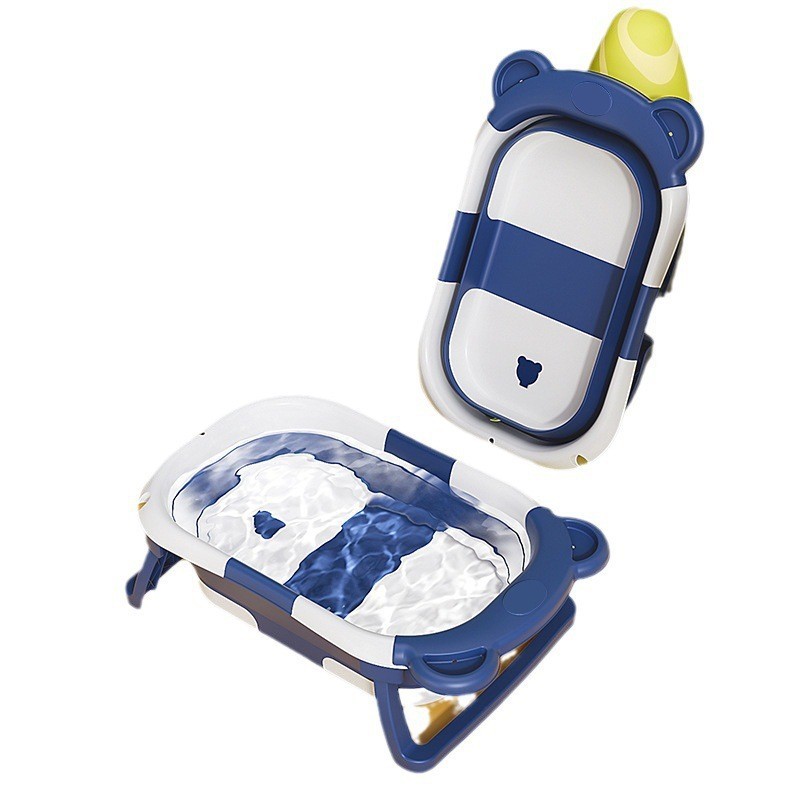 宝宝加厚浴盆洗澡盆婴儿家用可坐可躺感温折叠沐浴桶婴儿浴盆用品图5