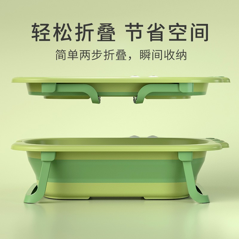 儿童折叠盆婴儿洗澡盆 可折叠宝宝浴盆 可坐可躺家用大号卡通浴盆图4