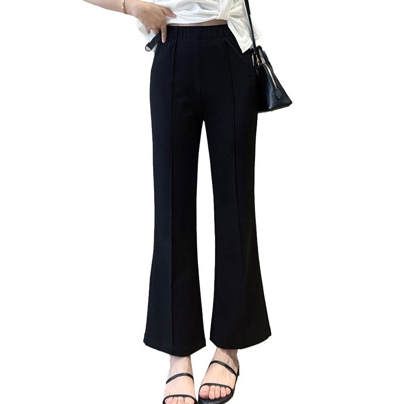 孕期穿搭显瘦孕妇喇叭裤2026春季新品显瘦小个子外穿无托腹九分裤图5