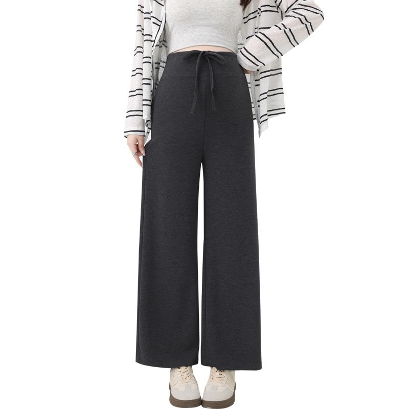 小个子孕妇直筒裤2026春季新品抽绳无托腹产后可穿百搭通勤不勒肚图4