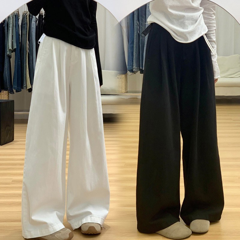 网红同款孕妇阔腿裤2026春夏新品无托腹产后可穿显瘦慵懒风休闲裤图4