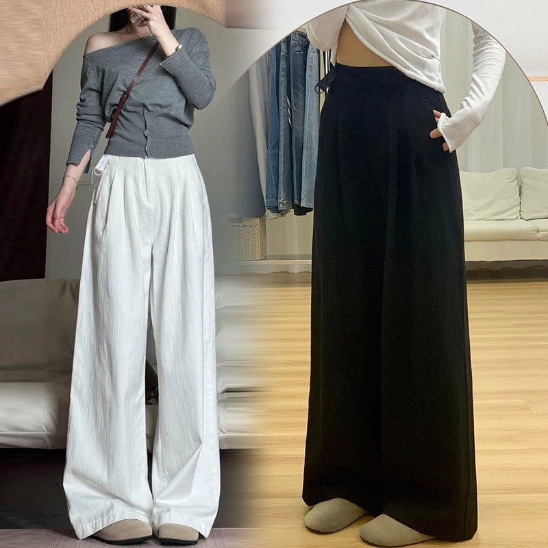 孕妇阔腿裤春季女2026新款无托腹春夏不勒肚子产后可穿阔腿裤子图2