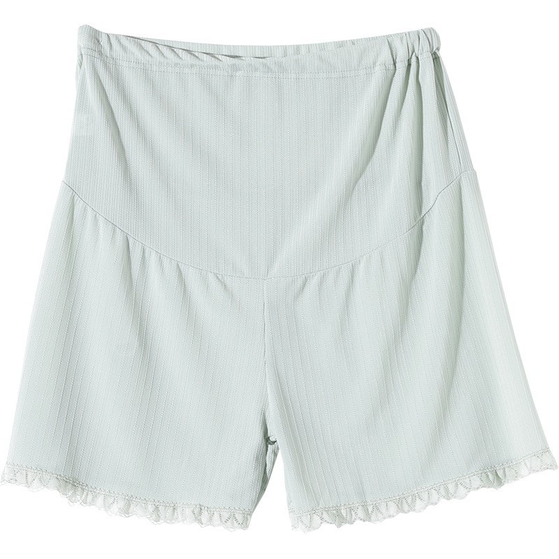 孕妇打底裤夏季安全裤防走光薄款宽松大码孕妇短裤冰丝高腰托腹裤图5