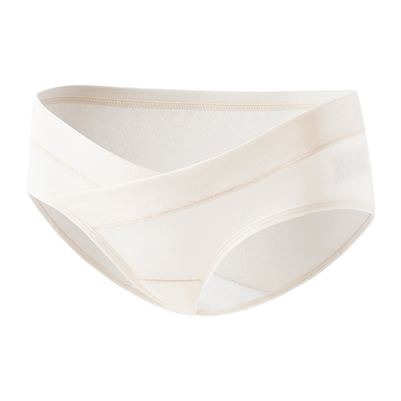 孕妇内裤低腰10A级抗菌V型交叉托腹棉质内裤薄款舒适三角裤图5