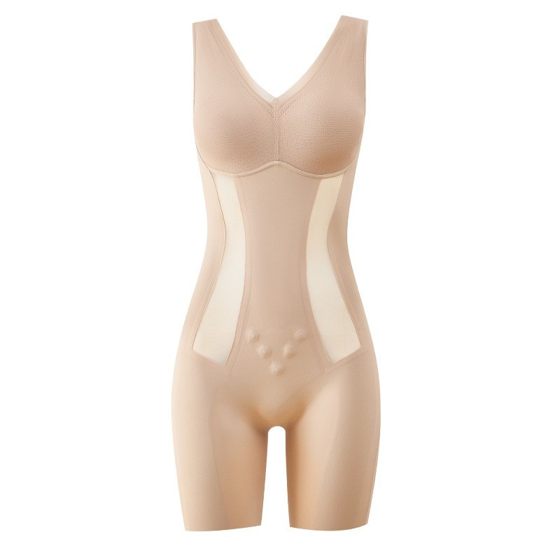 原创正品波色因黑绷带软塑衣提臀收腹后脱式束身连体塑身衣图5