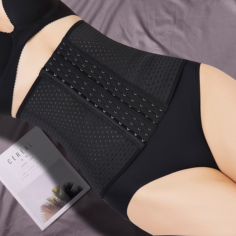 束腰带6排13扣运动收腰透气镂空产后修复塑身衣美体塑形收腹裤