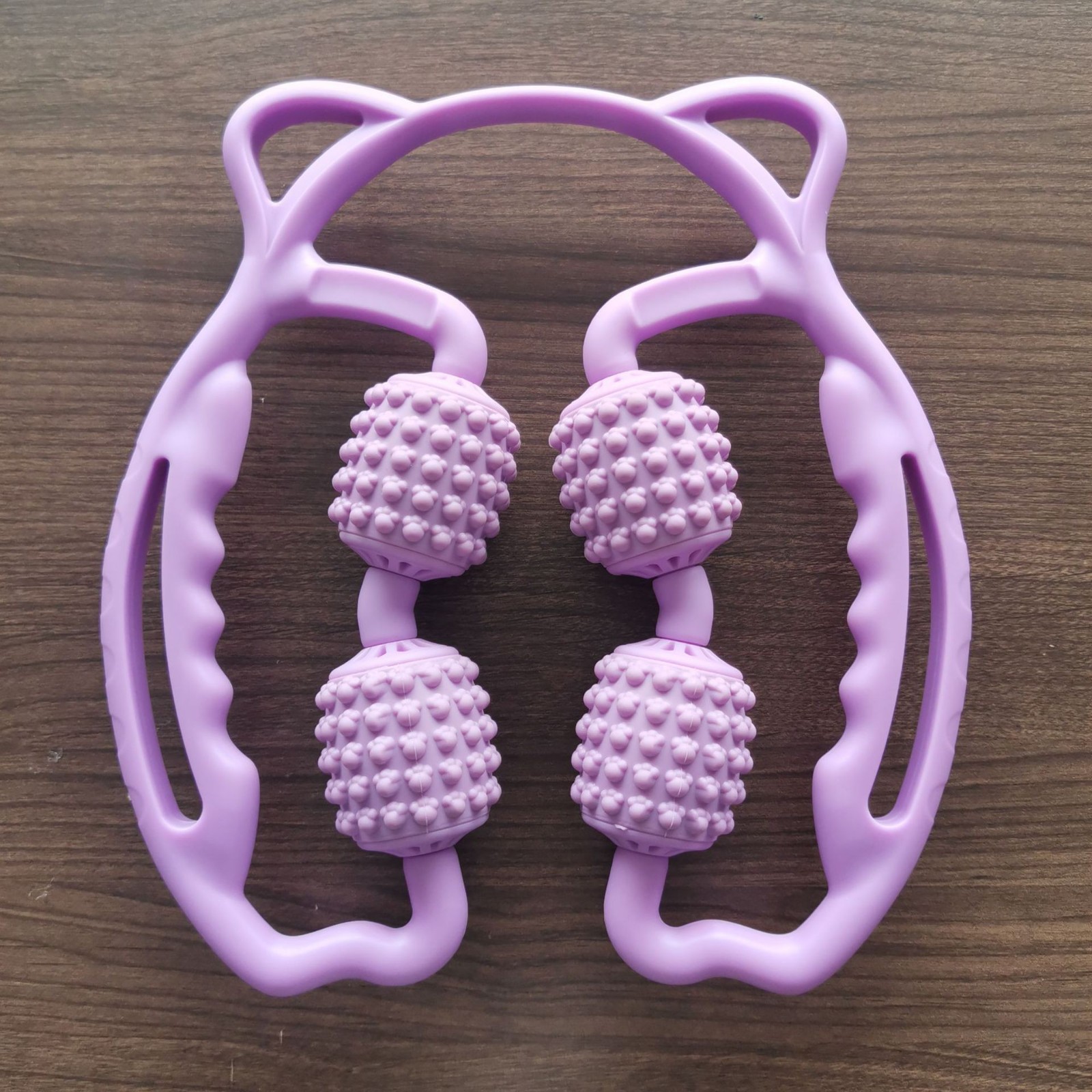 形腿部按摩器肌肉放松按摩滚轮轴狼牙棒泡沫轴夹腿器美腿器图2