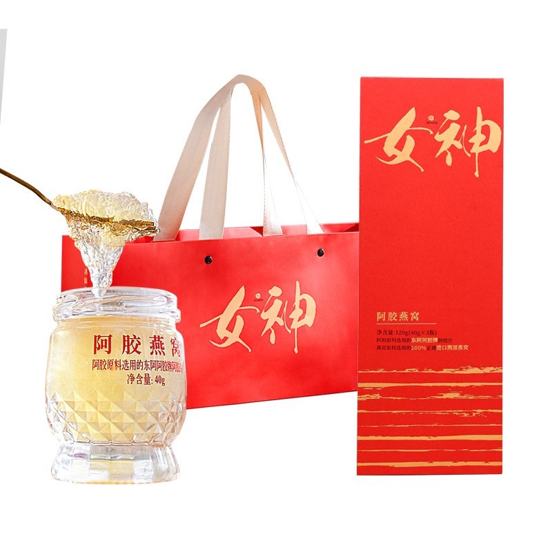 阿胶燕窝礼盒0添加女神小红瓶燕窝中秋送礼阿胶礼盒鲜炖燕窝即食图5