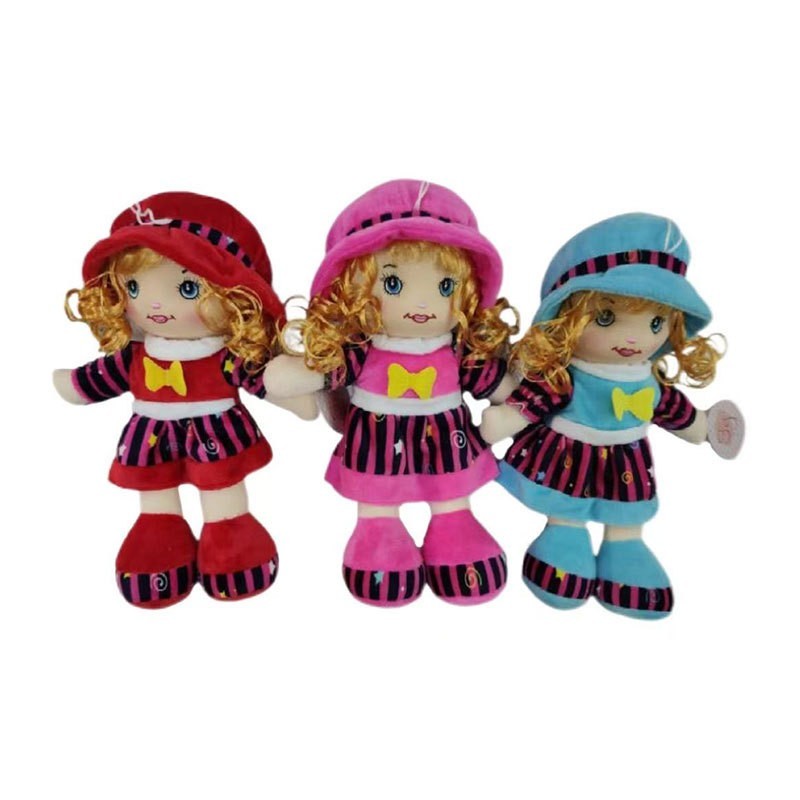 跨境22寸填棉娃娃卡通布娃娃可爱洋娃娃抱娃玩偶毛绒公仔女孩图3