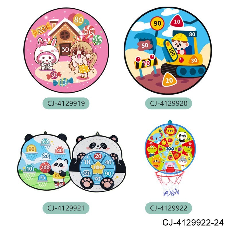 跨境儿童篮球框二合一黏黏球飞镖盘投篮框室内运动玩具抛接球早教图3