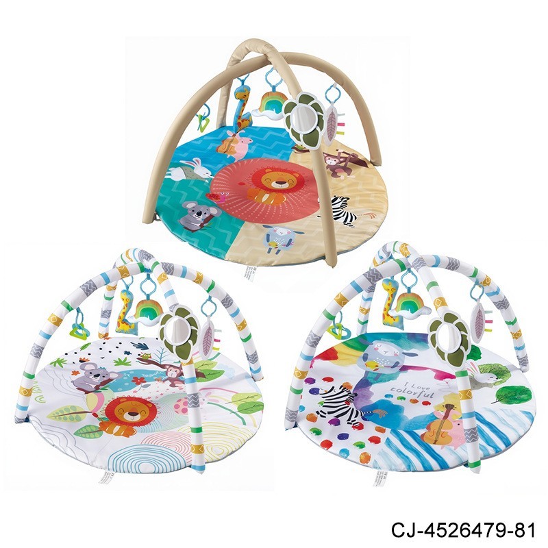 跨境婴儿游戏垫圆形舒适可机洗多功能启蒙宝宝活动健身玩具垫图4