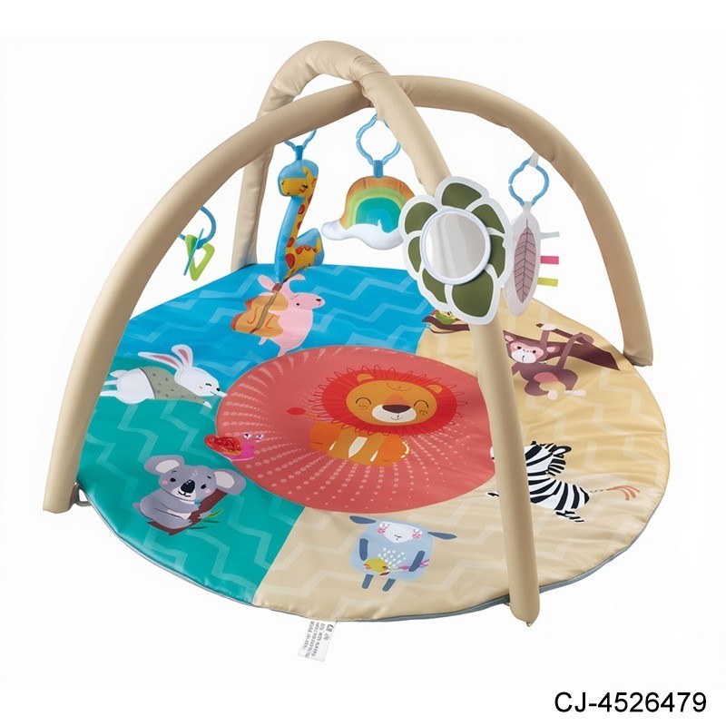 跨境婴儿游戏垫圆形舒适可机洗多功能启蒙宝宝活动健身玩具垫图2