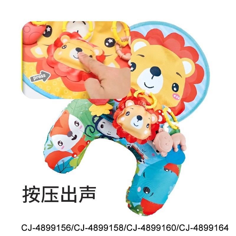 跨境新生婴儿趴趴枕婴幼儿学趴锻炼抬头训练枕公仔带BB声图5