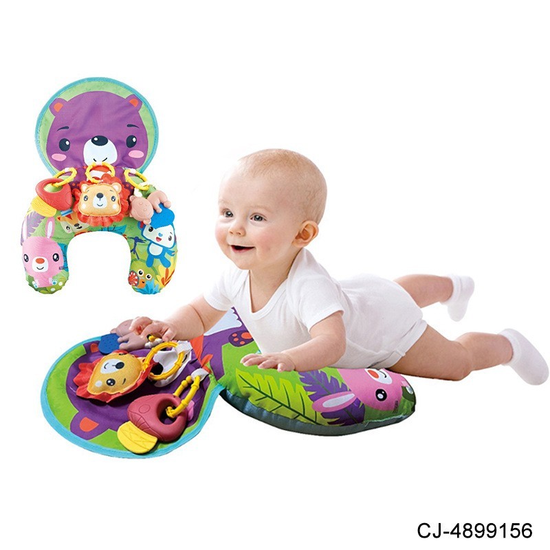 跨境新生婴儿趴趴枕婴幼儿学趴锻炼抬头训练枕公仔带BB声图2