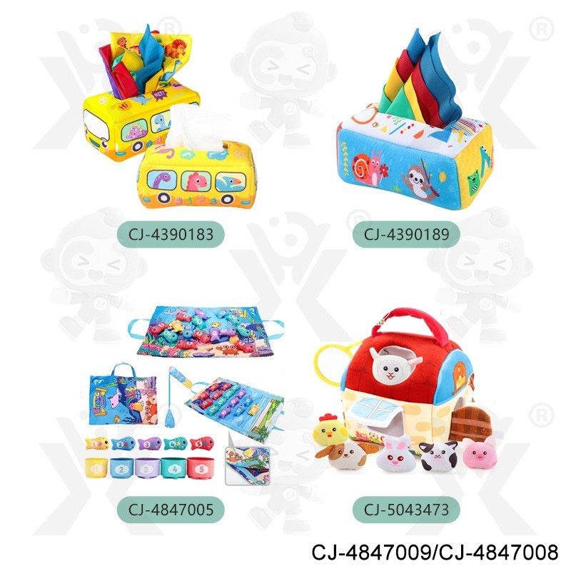 跨境宝宝游戏毯动物收纳垫立体布艺布书袋子爬行玩具益智早教玩具图5