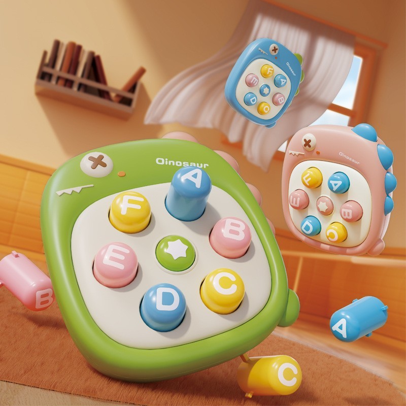 抖音爆款新品掌中萝卜打地鼠萌鸭萌龙解压玩具宝宝按按乐幼儿互动图4