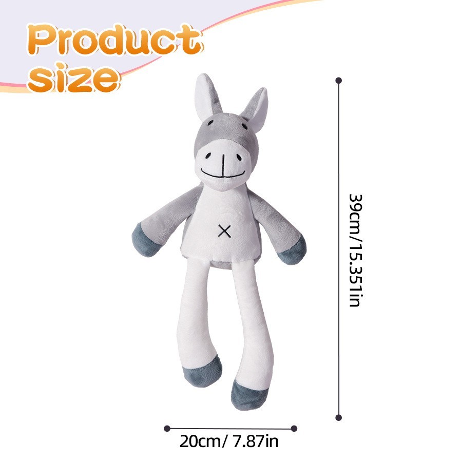 新生儿宝宝毛绒驴子玩偶安抚陪伴抱偶婴儿玩具0-1岁动物婴童益智图5