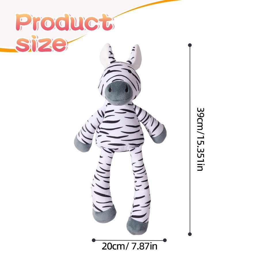 新生儿抱偶安抚黑白条纹毛绒斑马玩偶婴儿玩具益智0-1岁婴童抓握图2