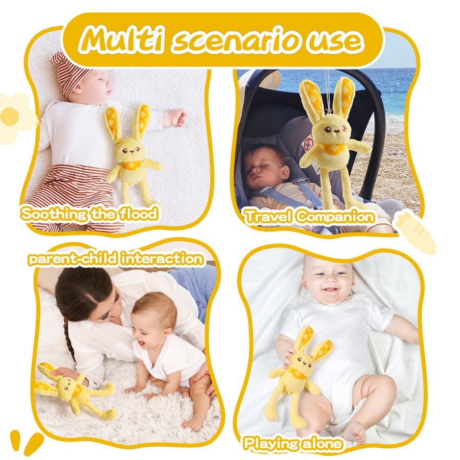 新生儿宝宝兔子玩偶婴儿玩具0-1岁益智安抚抽拉毛绒安抚玩具图4