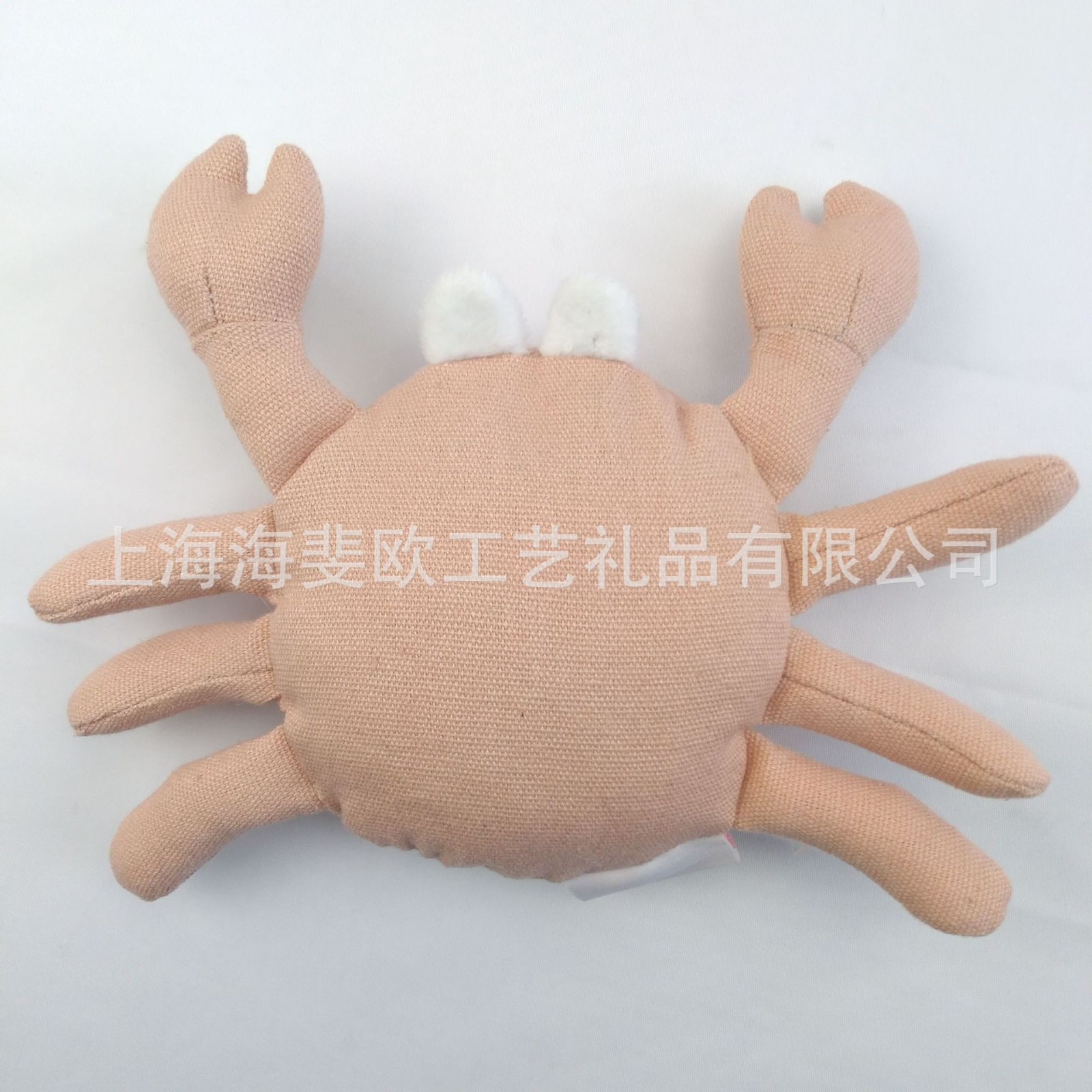 棉麻布刺绣螃蟹布娃娃创意装饰玩具可爱宝宝抱枕儿童生日礼物玩偶图5