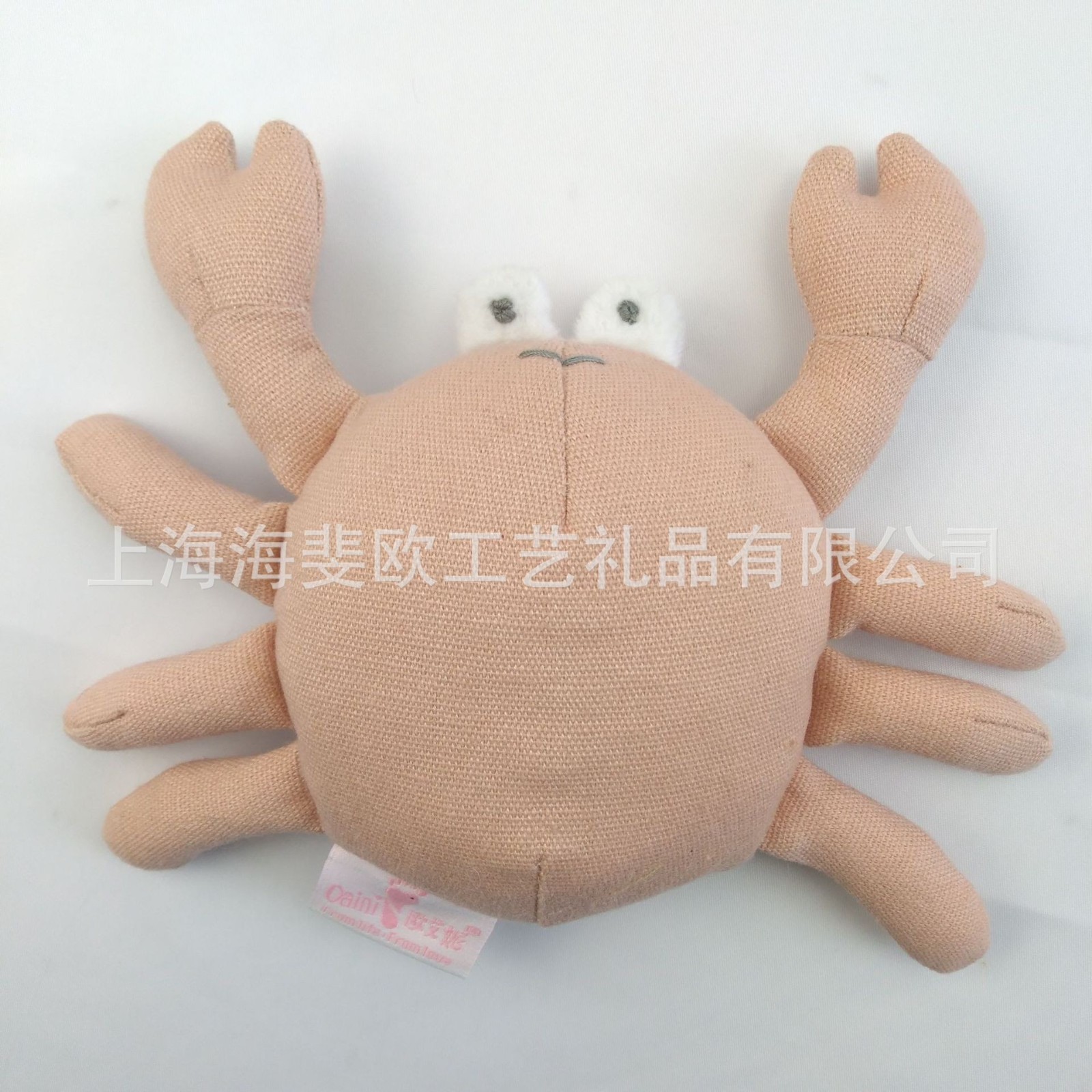 棉麻布刺绣螃蟹布娃娃创意装饰玩具可爱宝宝抱枕儿童生日礼物玩偶图4