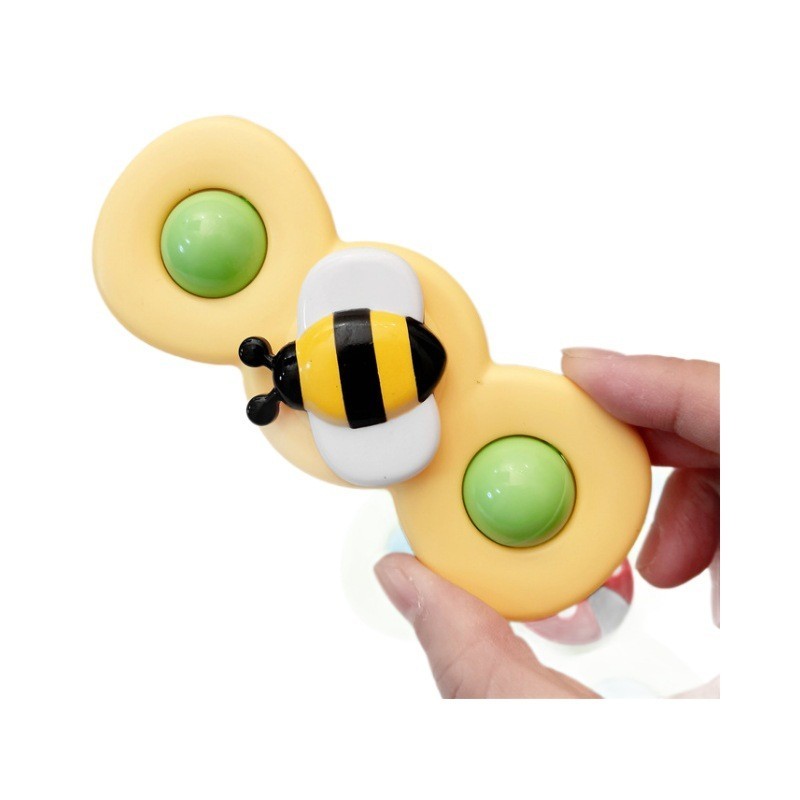 跨境同款吸盘花朵转转乐旋转昆虫花朵宝宝餐桌椅吸盘早教转转乐图3