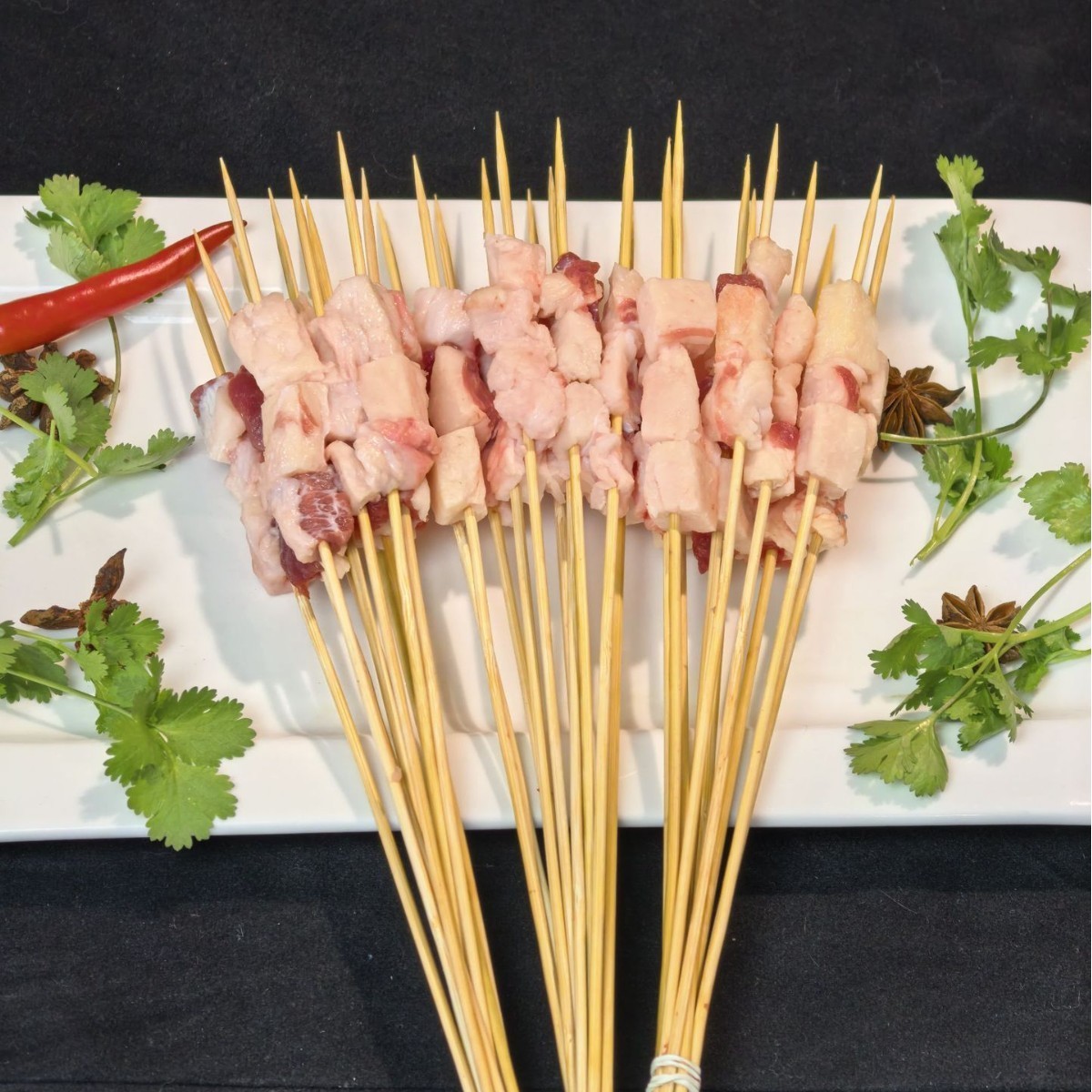 小肉串工厂牛胸膘串烧烤食材半成品商用图4