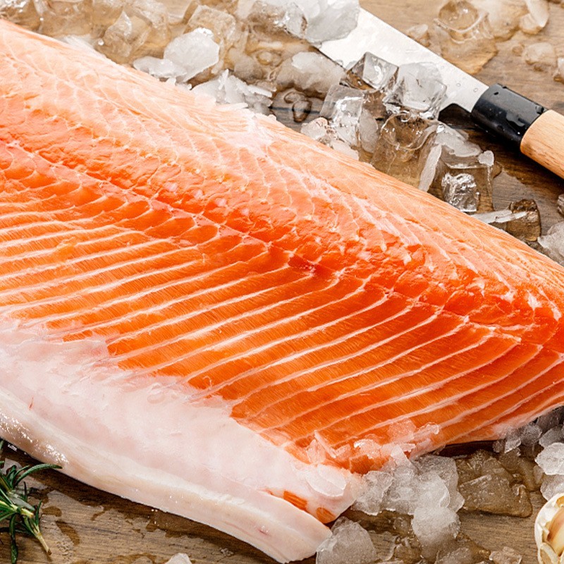 三文鱼大西洋鲑鱼进口冷冻新鲜现货整片日式刺身生鱼片海鲜鱼生摆图3