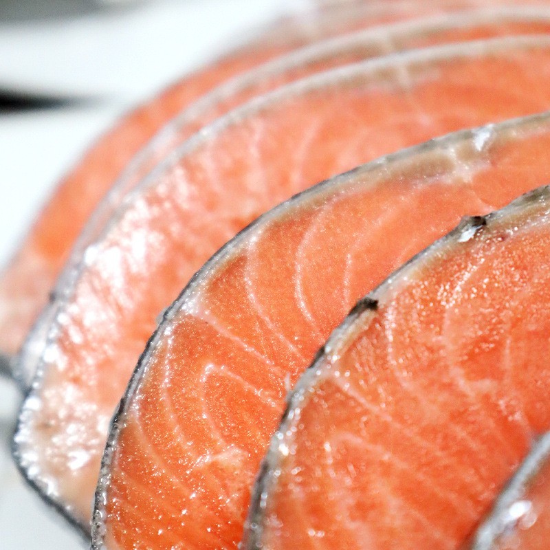 进口三文鱼整条大西洋鲑鱼日料理刺身鱼头寿司食材酒店加工图5