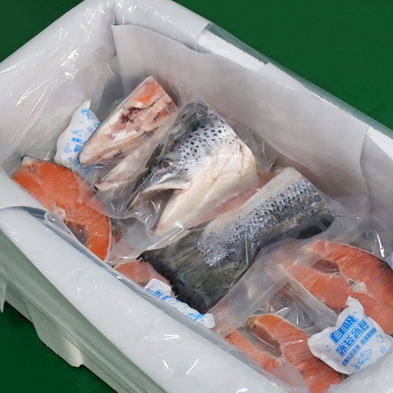 进口三文鱼整条大西洋鲑鱼日料理刺身鱼头寿司食材酒店加工图3