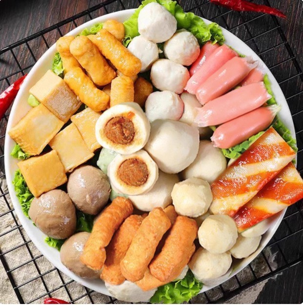 火锅丸子烧烤麻辣烫关东煮冷冻食材混装组合牛肉丸整箱食品速食图3