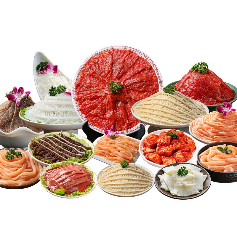 火锅食材高端包装串串自助牛杂千层肚肉毛肚鸭鹅肠火锅店套餐图5