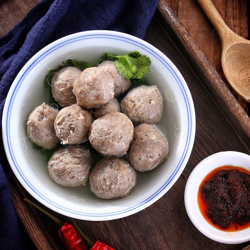 牛肉丸潮汕特产手打牛筋丸子手工火锅商用食材潮州1000g汕头正宗