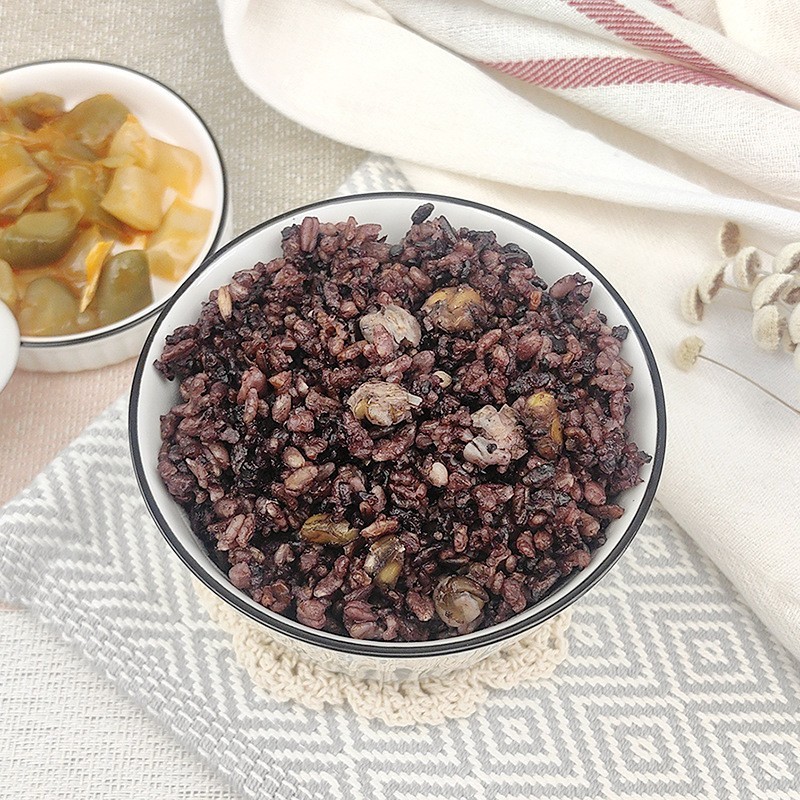 快熟七色糙米饭450g免泡黑米红米豌豆鹰嘴豆健身轻食简餐主食粗粮图2