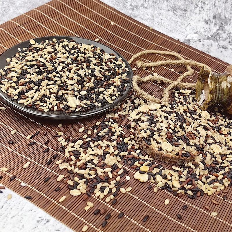 快熟七色糙米饭450g免泡黑米红米豌豆鹰嘴豆健身轻食简餐主食粗粮图4