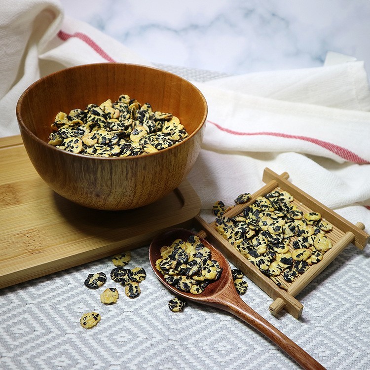 源头供应黄芯黑豆片 五谷杂粮散装即食冲泡黑豆薄片图4