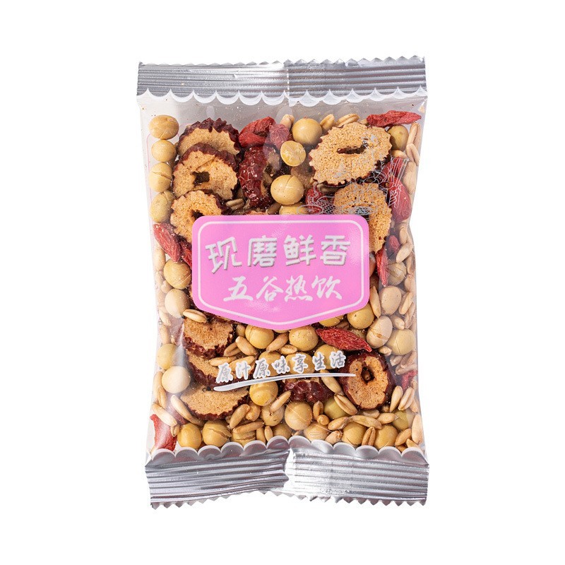 现磨熟制五谷豆浆原料包红枣枸杞味黄豆燕麦早餐杂粮包粥料包图5