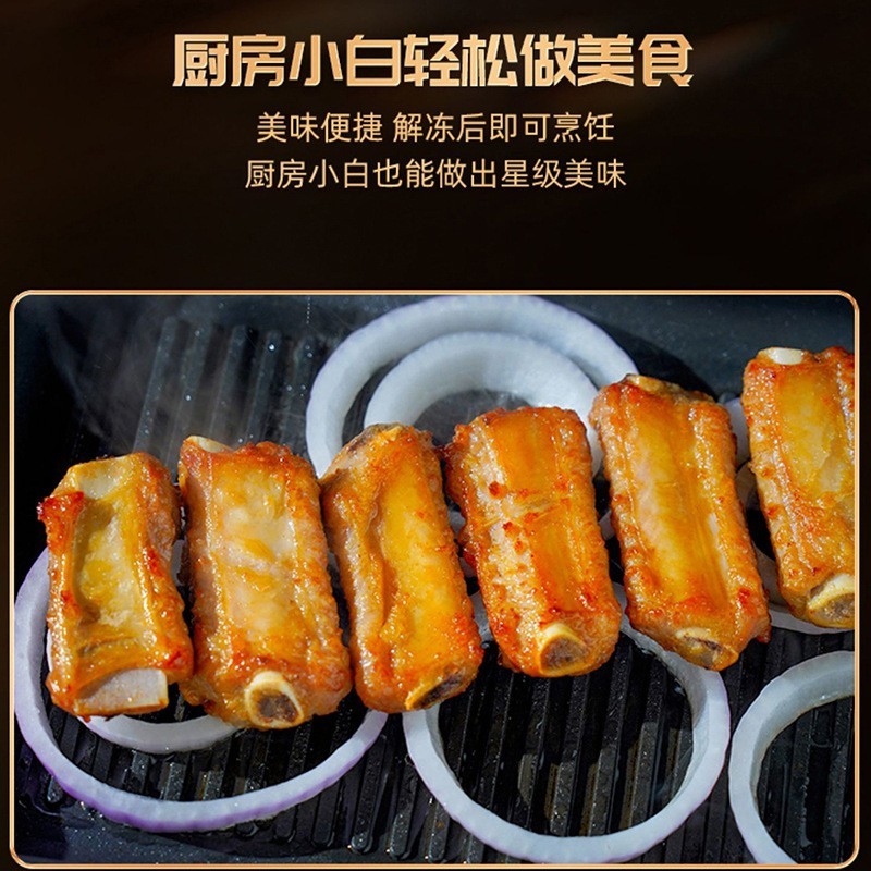 金牌蒜香骨香酥咸猪排骨半成品菜烧烤油炸小吃腌制半成品商用图4