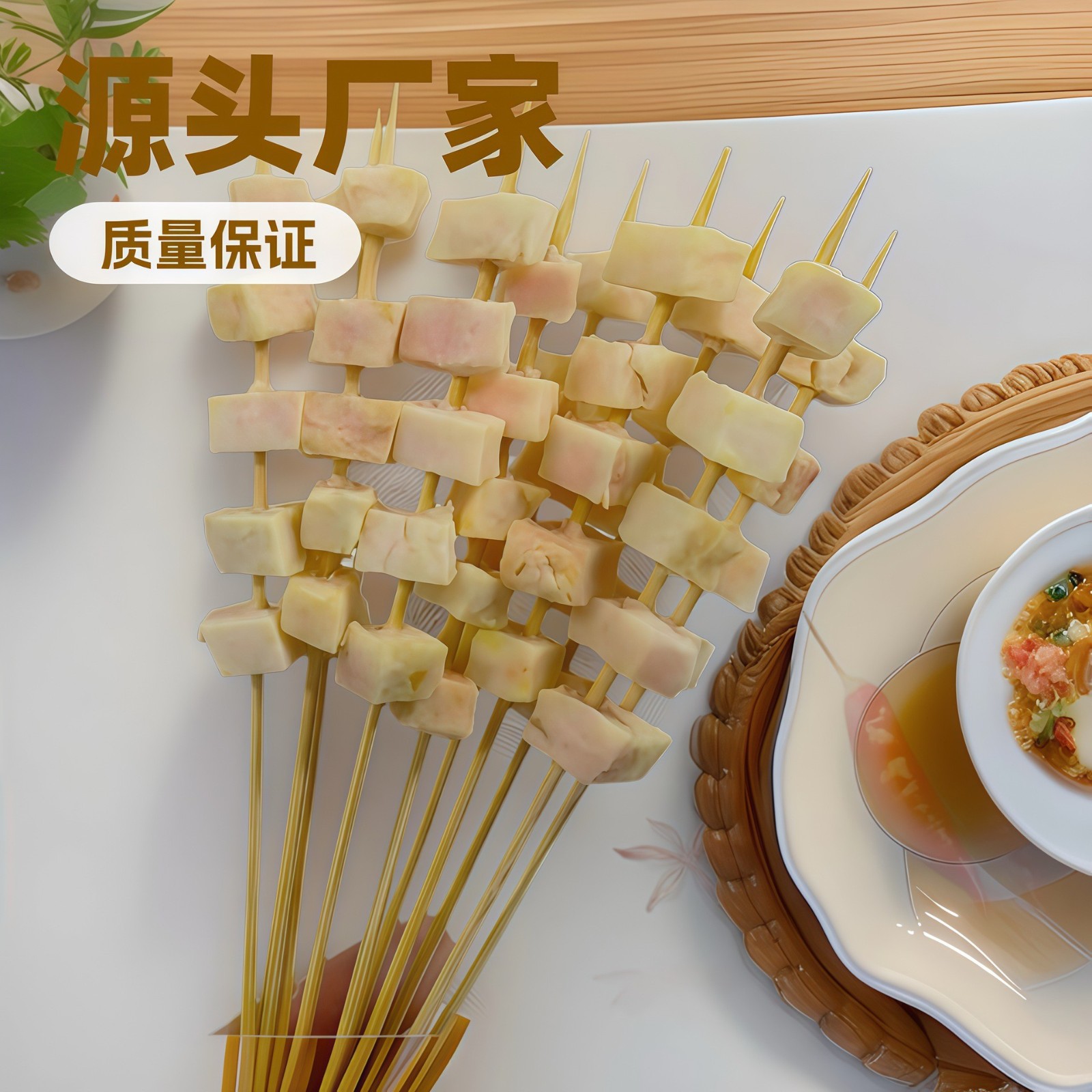 创始生产厂家5粒奶香牛油串原切奶味牛胸口油烧烤油炸铁板图2