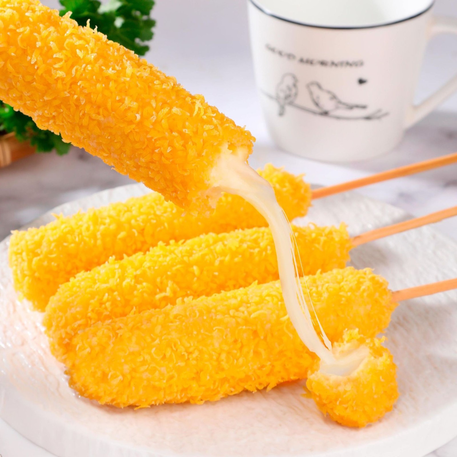 加工定制拉丝芝士棒芝士棒网红夜市摆摊美食半成品小吃图2