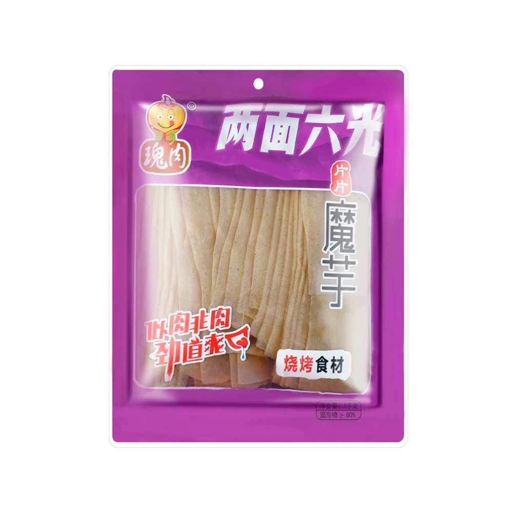 烧烤商用魔芋片20斤整件加宽加长真空袋装烧烤店魔芋皮工厂图5